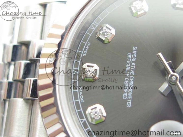 228238 Bracelet Noob Diamond Dial Edition Jubilee Best A3235 1:1 SS DateJust Gray On 0324